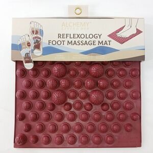 Alchemy Living Men Reflexology Foot Massage Mat OS Burgundy Pressure Point